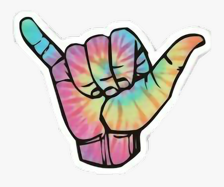 #art #art #beach #italy #birthday #nature #music #france - Tie Dye Shaka Sticker, Transparent Clipart