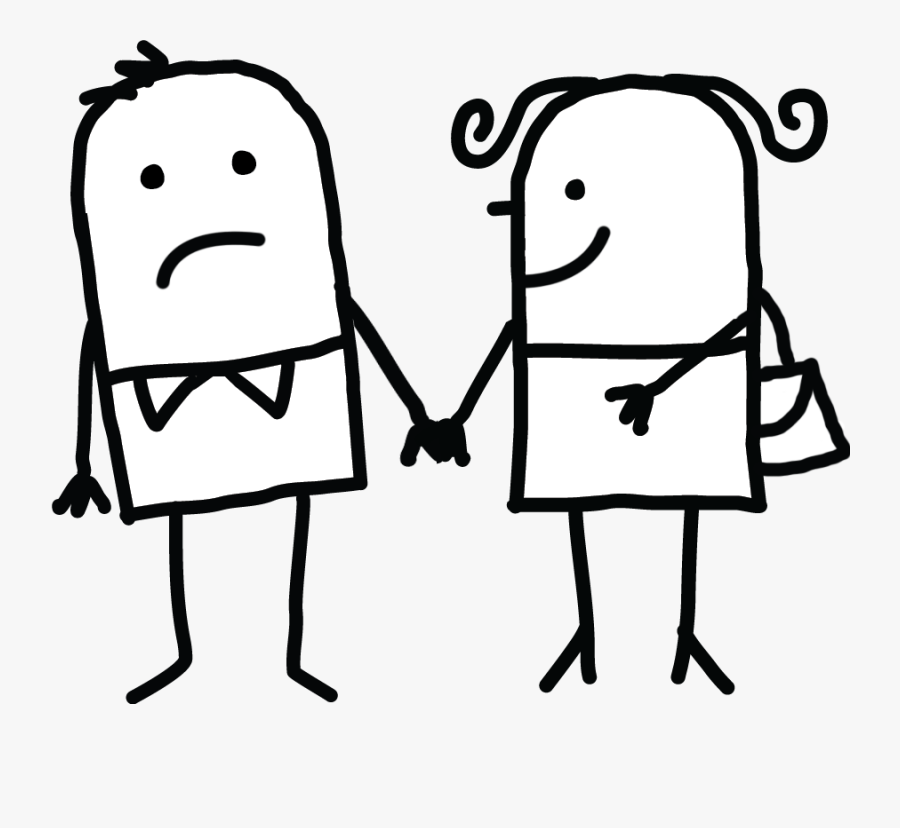 Non - Stick Figure Family Holding Hands, Transparent Clipart
