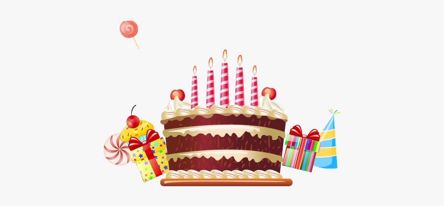 Clip Art Drawn Cartoon Birthday Cake - Free Vector Birthday, Transparent Clipart
