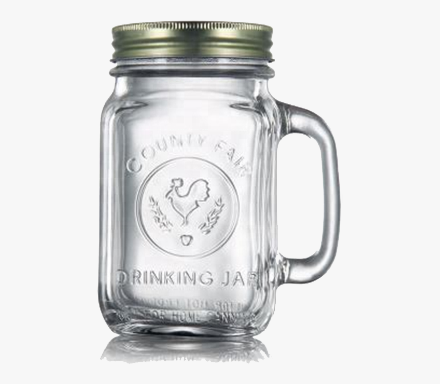 Clip Art With Handles And Straw - Glass Bottle, Transparent Clipart