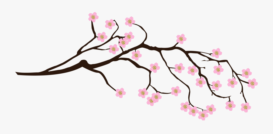 Redbud Branch"
 Class="img Responsive True Size - Cherry Blossom Branch Wall Decal Png, Transparent Clipart