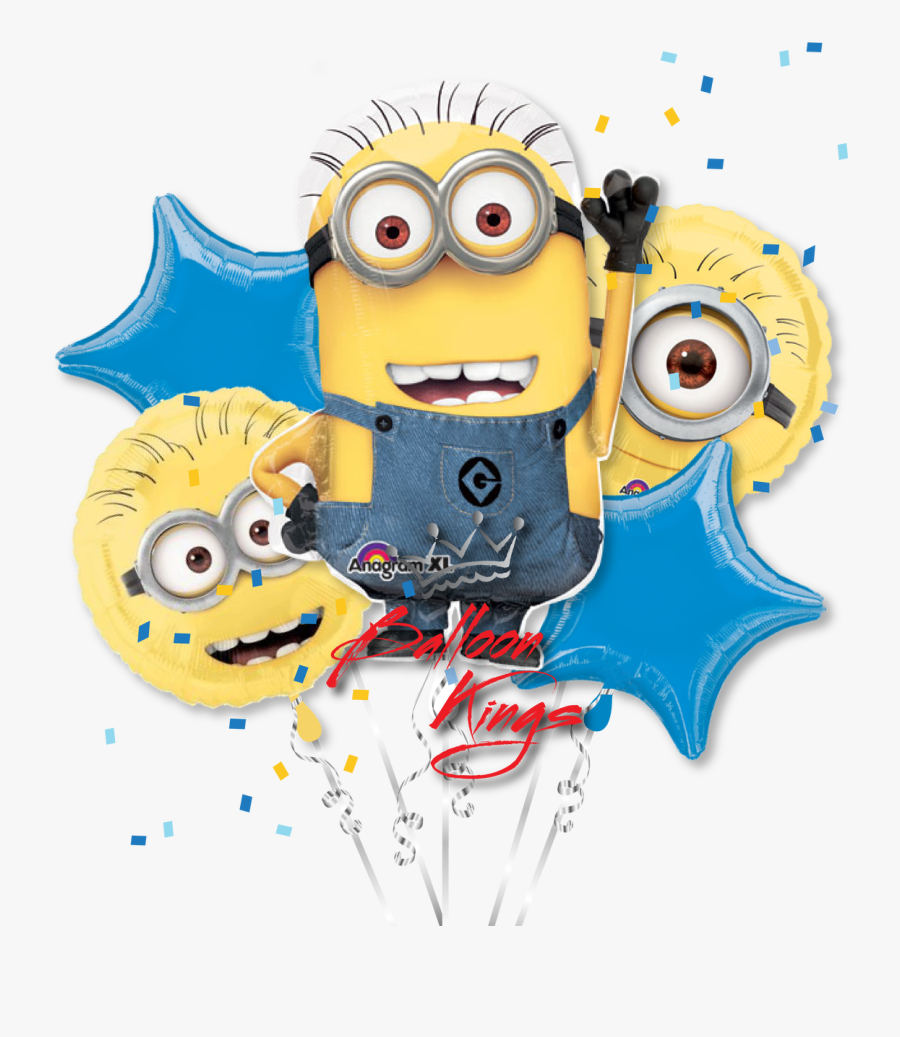 Despicable Me Bouquet - Minion Waving, Transparent Clipart