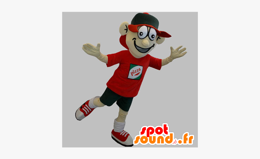 Clip Art Pizza Delivery Costume - Delivery Mascot, Transparent Clipart