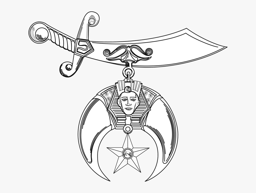 Thumb Image - Black And White Shriners Logo, Transparent Clipart
