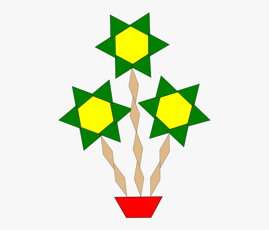 Flowers Out Of Shapes, Transparent Clipart