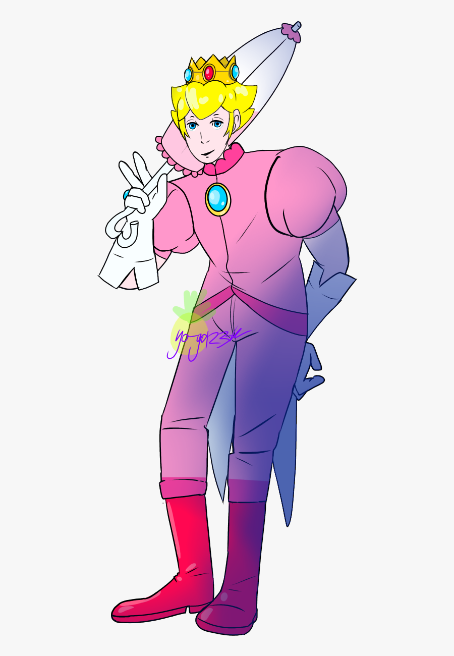 Transparent Princess Peach Clipart - Princess Peach Male, Transparent Clipart