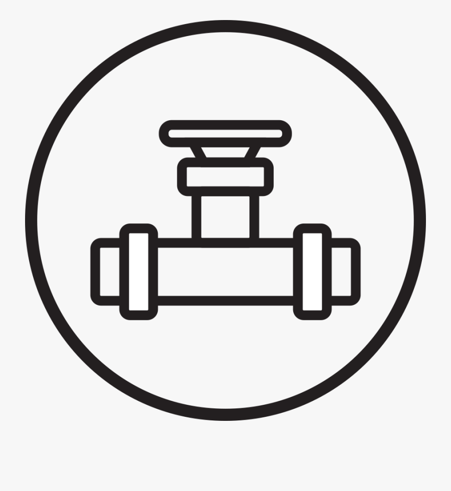Plumbing And Heating Black Outline - Icon, Transparent Clipart