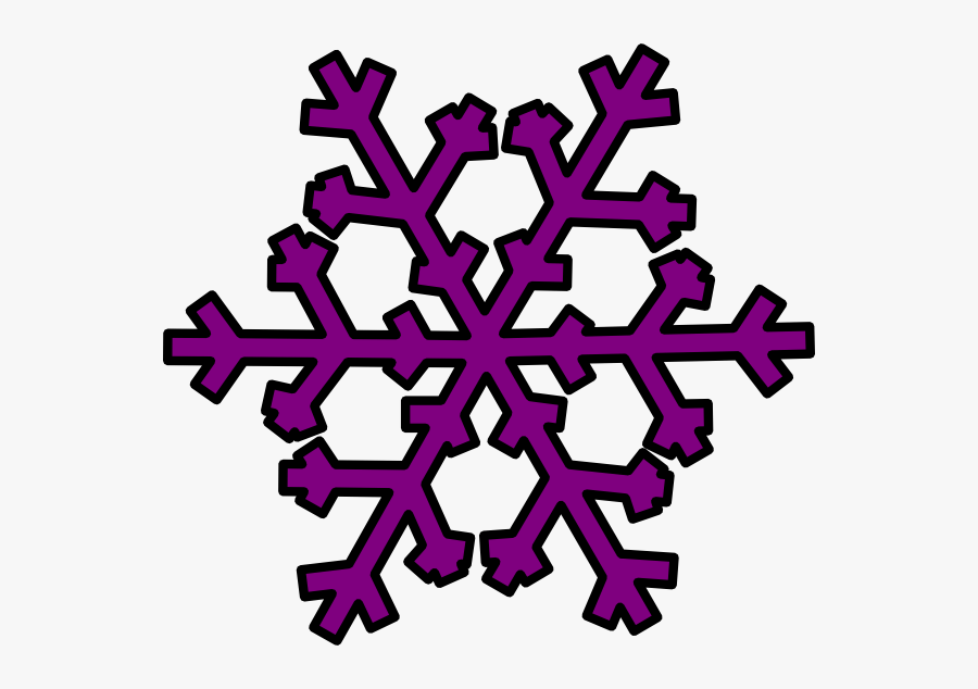 Transparent Snowflake Silhouette Png - Purple Snowflake Clipart, Transparent Clipart