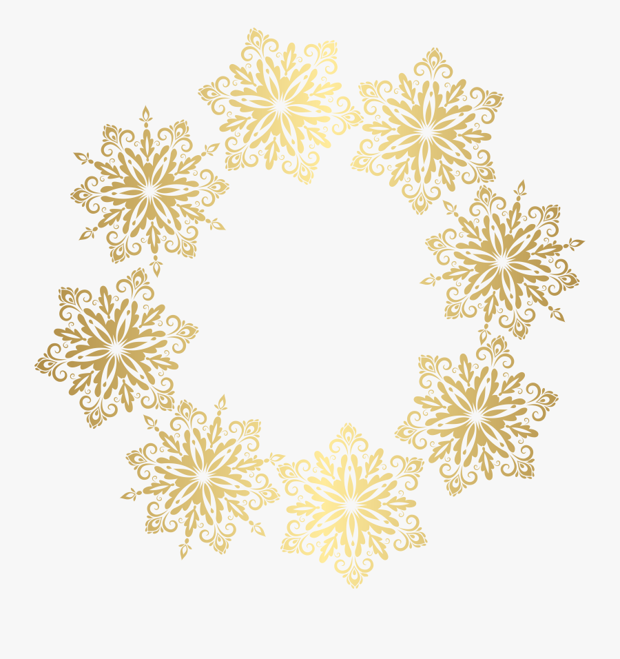 Snowflakes Clipart Border, Transparent Clipart