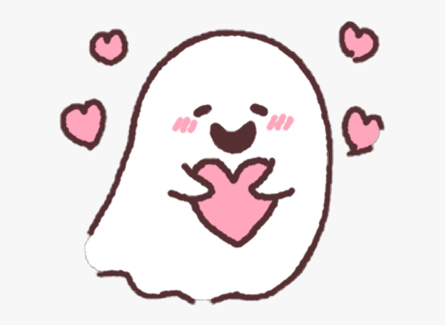 #spooky #halloween #halloweencute #cute #boo #ghost - Transparent Kawaii Ghost, Transparent Clipart