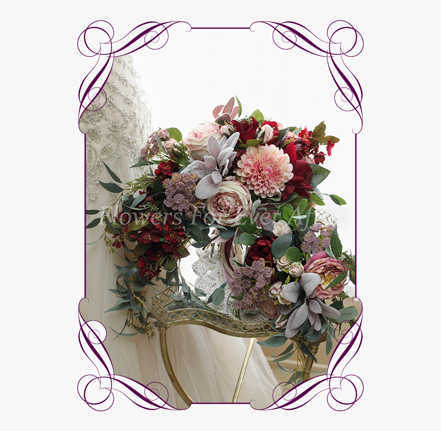 Transparent Burgundy Flower Png - Bouquet, Transparent Clipart