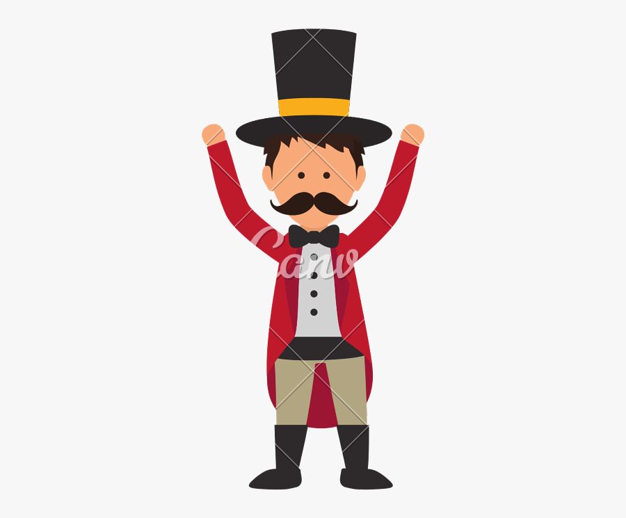 Tickets Clipart Carnival Person - Circus Cute Ringmaster Clipart, Transparent Clipart