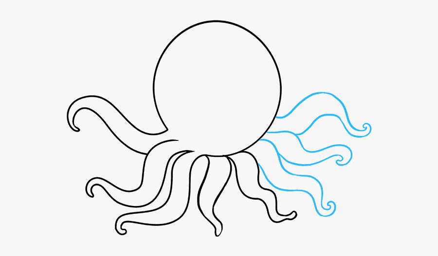 How To Draw An - Drawing Picture Of Octopus, Transparent Clipart