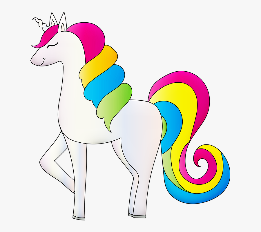 Transparent Rainbow Unicorn Png - Unicornio Rainbow, Transparent Clipart