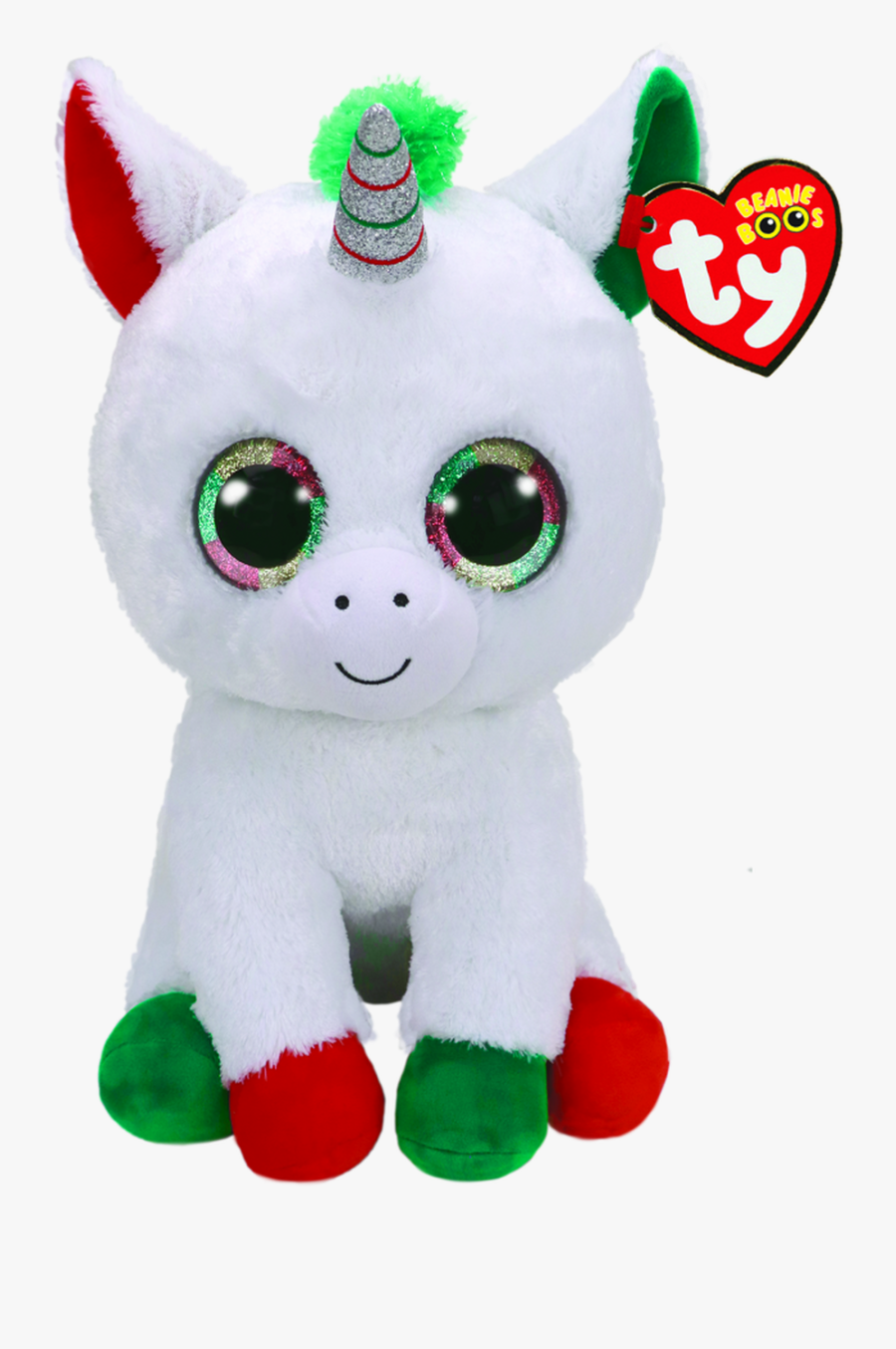 Christmas Unicorn Beanie Boo , Transparent Cartoons - Beanie Boo Unicorns, Transparent Clipart
