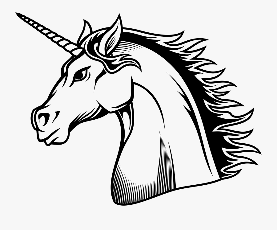 Desenho Preto E Branco Unicornio Clipart , Png Download - Unicornio Preto E Branco, Transparent Clipart