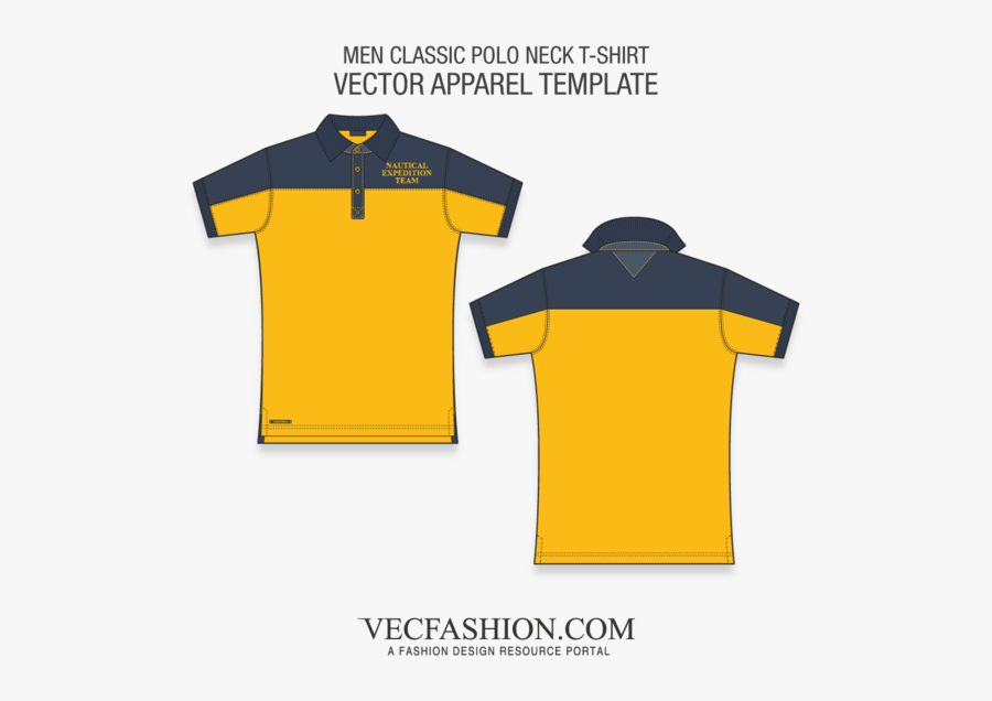 Men Classic Shirt Fashion - Yellow Polo Shirt Design, Transparent Clipart