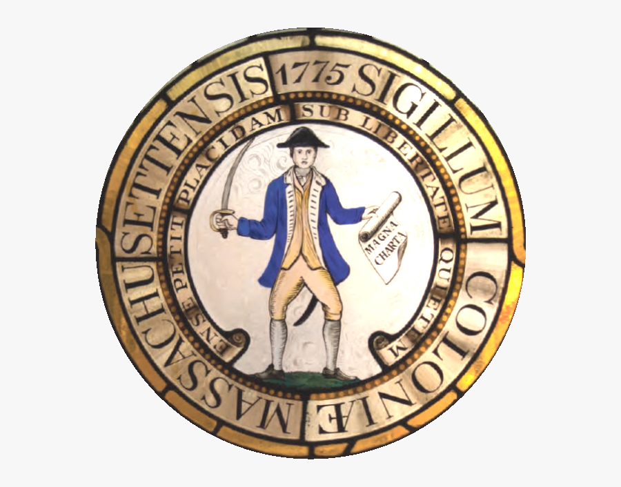 Great Seal Of The Commonwealth Of Massachusetts, - Illustration, Transparent Clipart