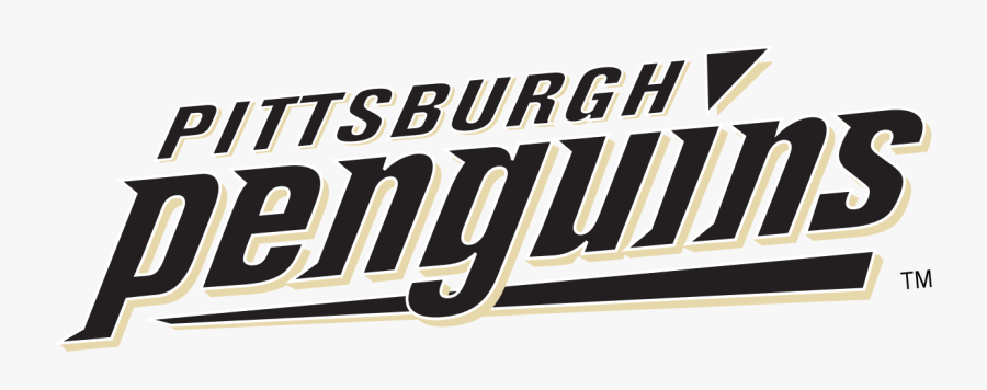 Pittsburgh Penguins Typing - Black Pittsburgh Penguins Logo, Transparent Clipart