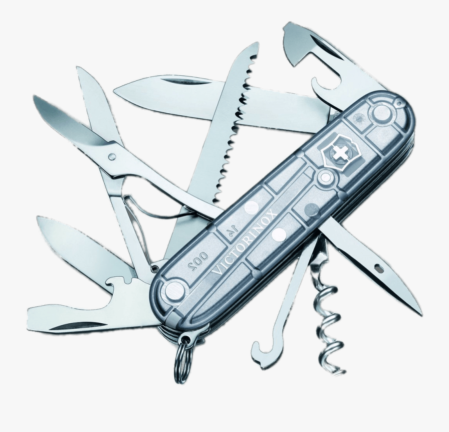 Victorinox Silvertech Swiss Army Knife - Swiss Army Huntsman Silvertech, Transparent Clipart
