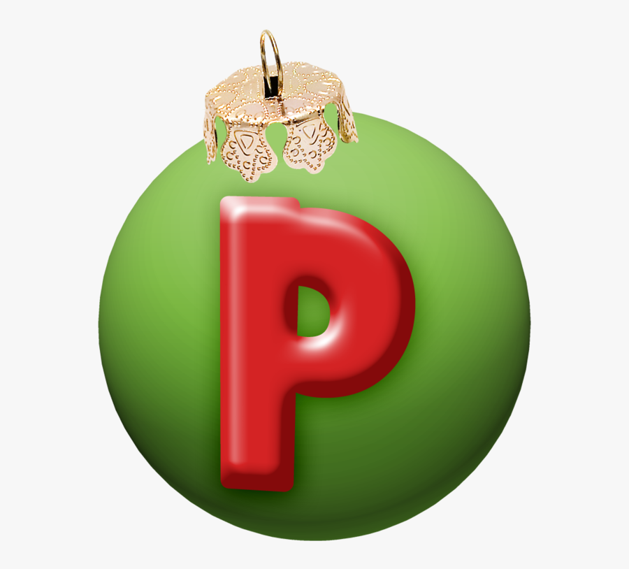 Apple With Letter P, Transparent Clipart