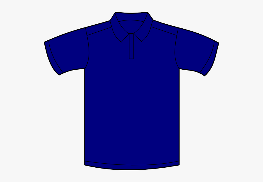 Clip Art Shirt Blue Front At - Polo Shirt, Transparent Clipart