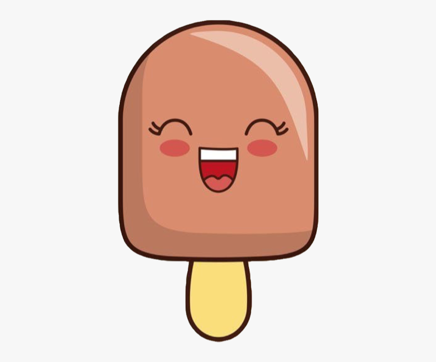 #icecream #helado #kawaii #kawai #cute #stick #palo - Ice Cream Smile Icon, Transparent Clipart