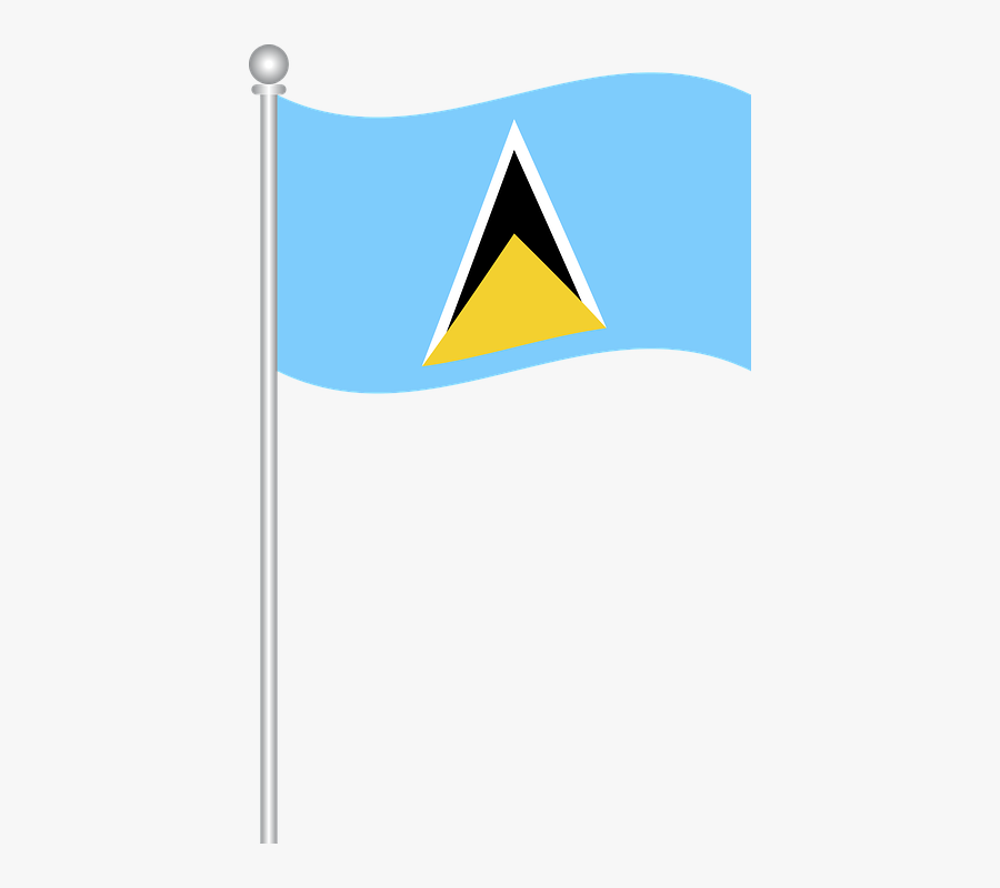 Flag Of Saint Lucia, Flag, Saint Lucia, World - Transparent St Lucia Flag, Transparent Clipart