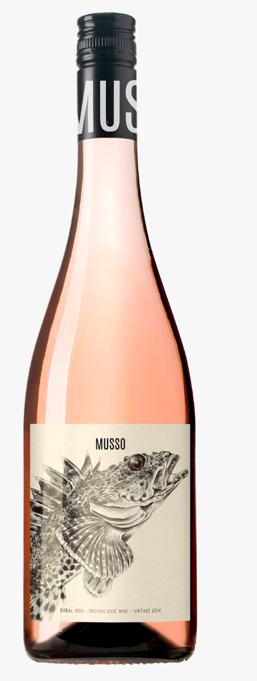 Old Wine Labels Png - Musso Rose Wine Spain, Transparent Clipart