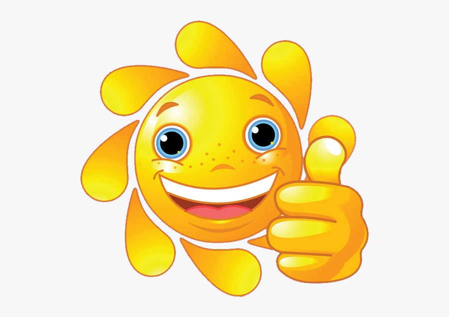 Tubes Soleil - Thumbs Up Summer, Transparent Clipart