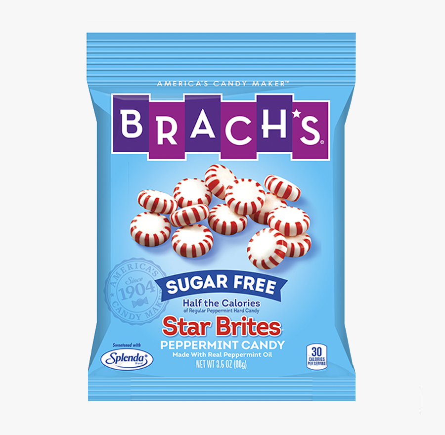 Brach"s Sugar Free Star Brites Peppermint Hard Candy - Peppermint Candy Uk, Transparent Clipart