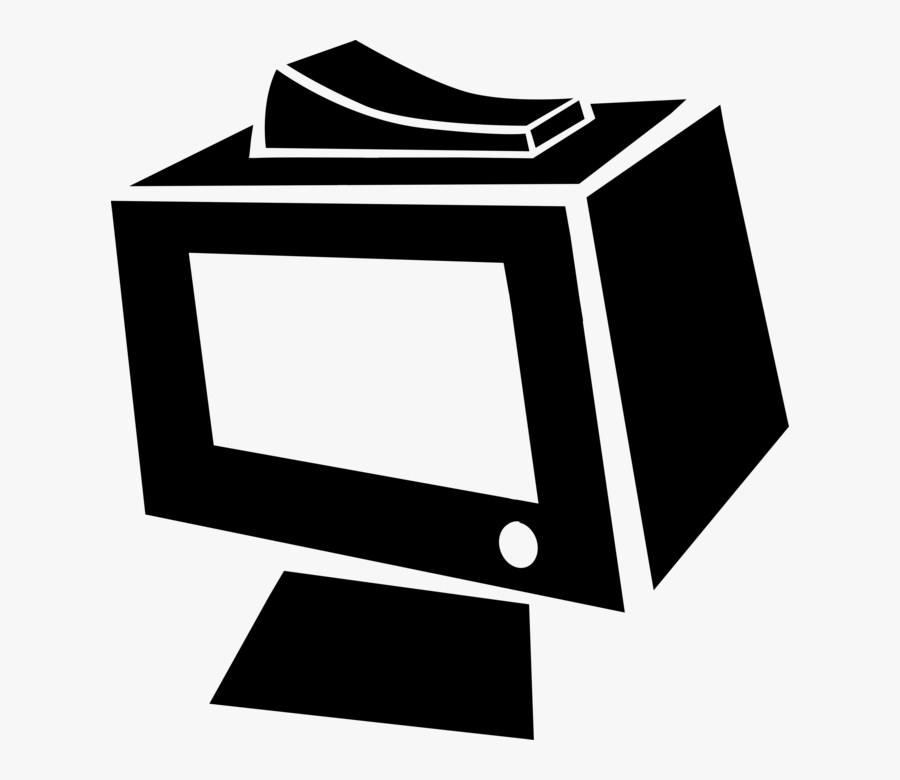 Vector Illustration Of Computer Monitor Display Screen, Transparent Clipart