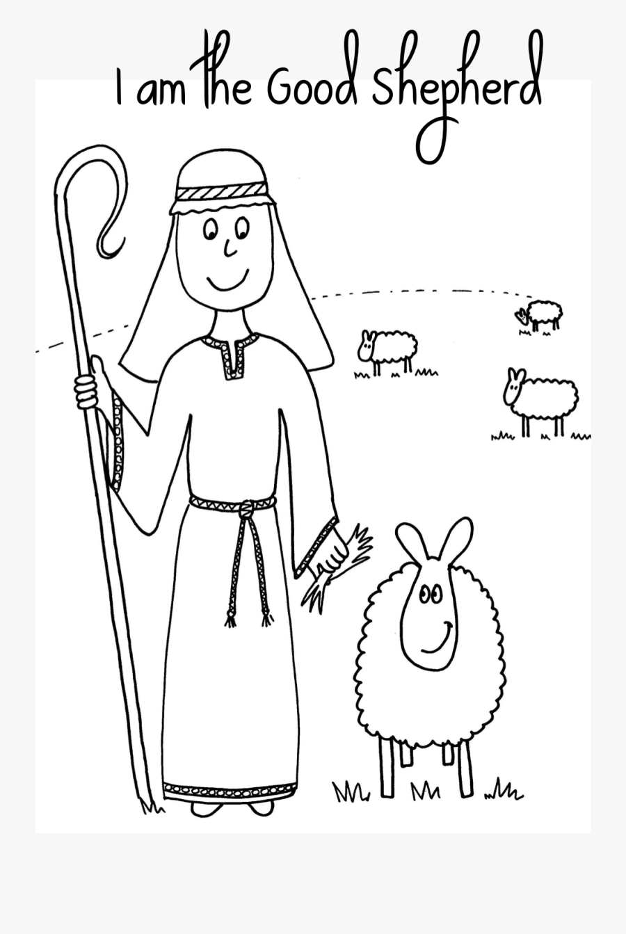 Shepherd Clipart Black And White, Transparent Clipart