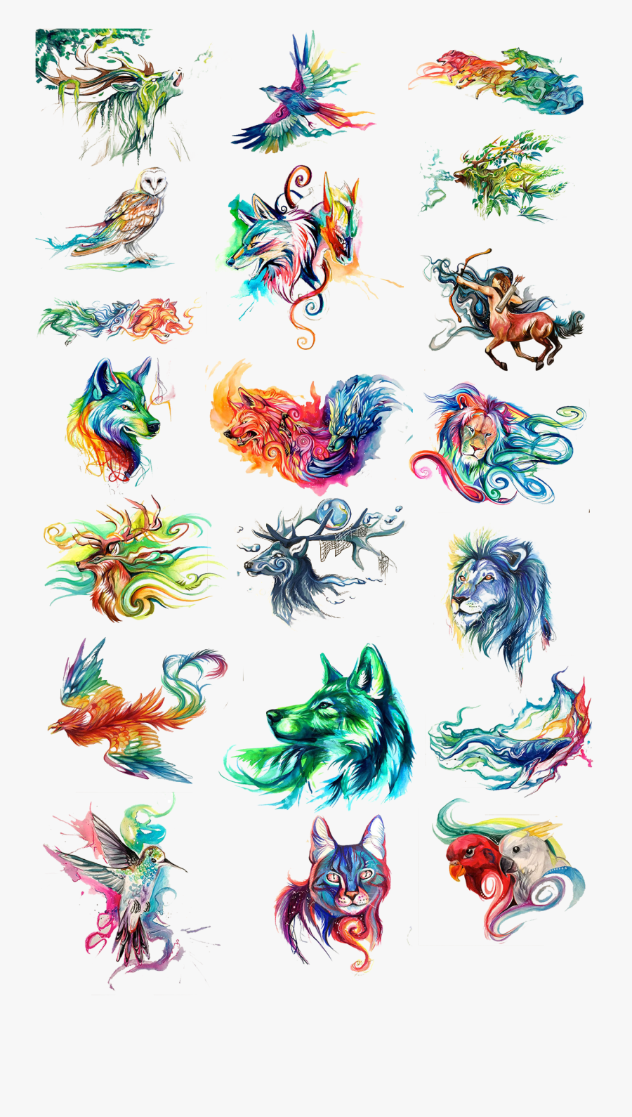 Watercolor Painted Animals Painting Free Hd Image Clipart - Watercolor Painting Watercolor Of Animals, Transparent Clipart