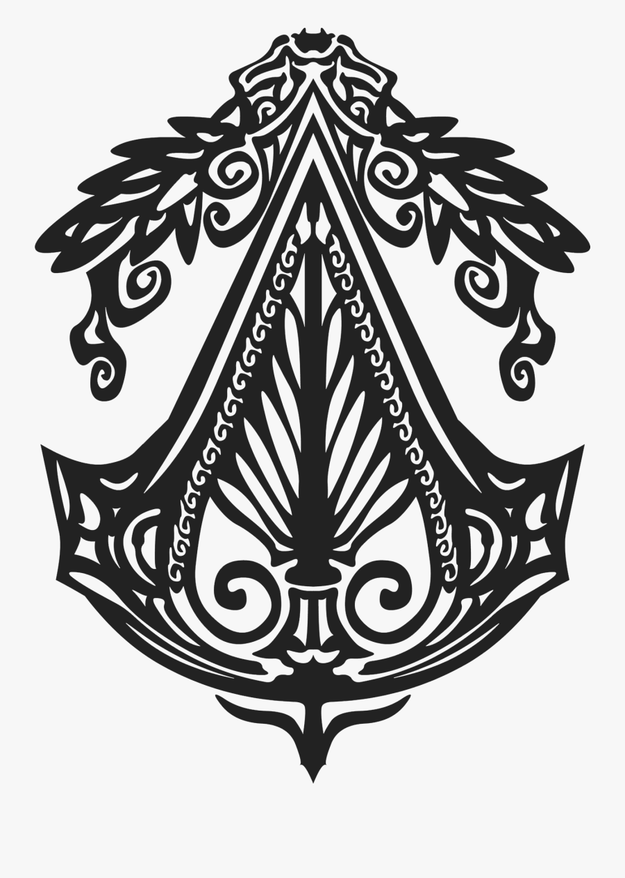 Transparent Unity Clipart Black And White - Brotherhood Assassin's Creed Logo, Transparent Clipart