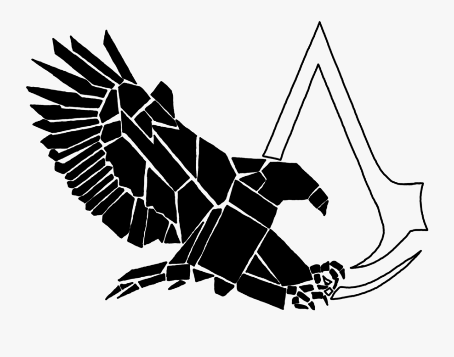 Assassins Creed Unity Clipart Drow - Assassins Creed Eagle Logo Png, Transparent Clipart