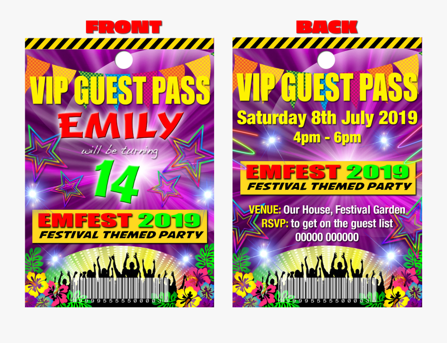 Festival Theme Party, Name Fest, Pink, Vip Guest Party - Flyer, Transparent Clipart