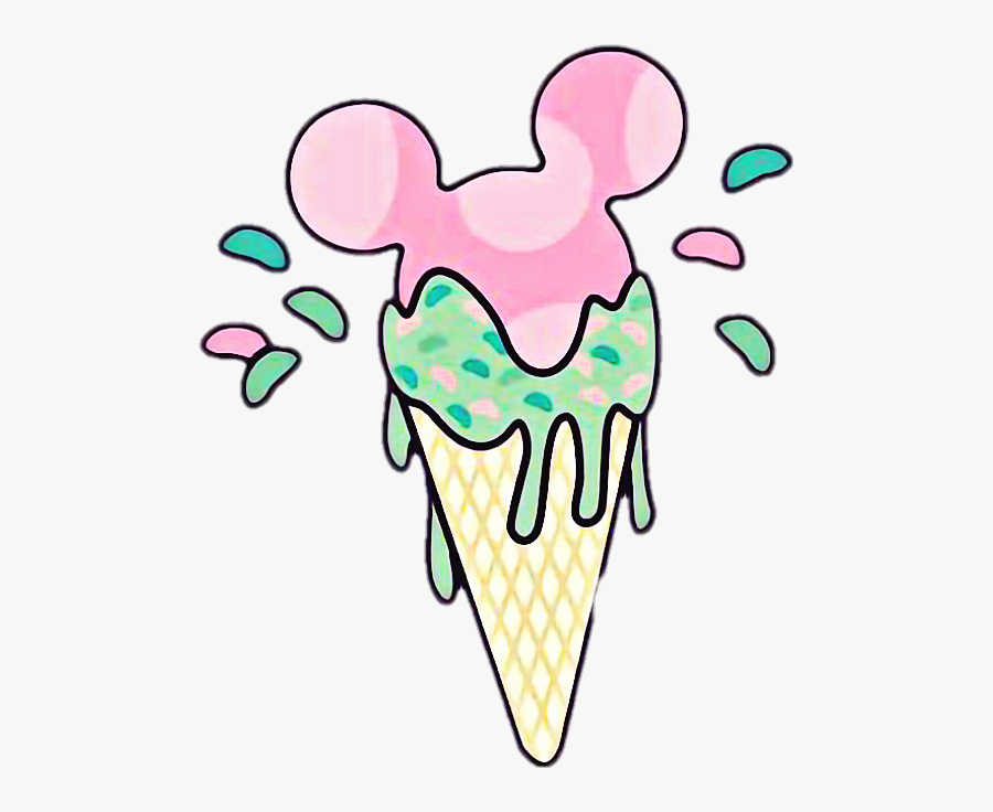 #minnie #mickey #icecream #helado - Disney Stickers, Transparent Clipart