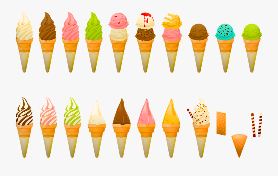 Cono De Helado, Fresa, Chocolate, Postre, Sweet - アイス クリーム シルエット, Transparent Clipart