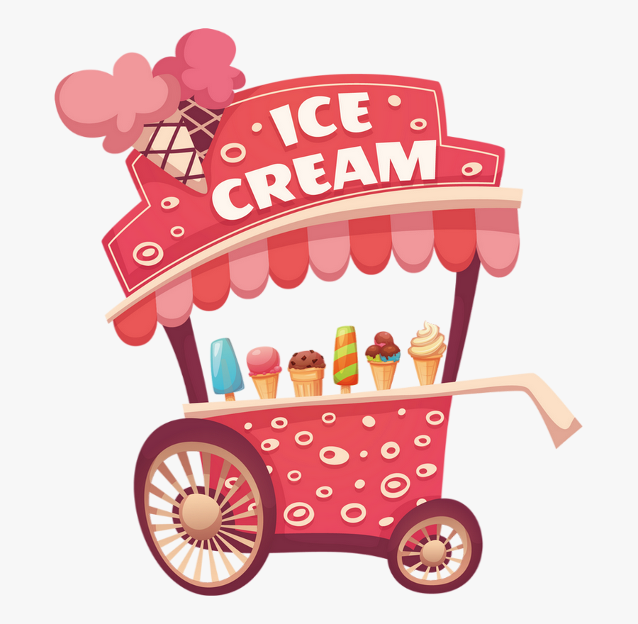 Dessin Png Chariot De Glaces, Tube - Ice Cream Cart Clipart, Transparent Clipart