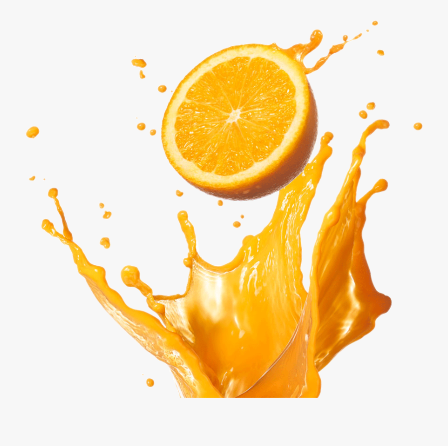 Of Drink Tangerine Juice Splash Orange Clipart - Orange Juice Splash