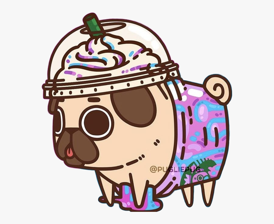 #pugliepug #kawaii #icecream #icecream🍦 #helado #helado🍦 - Puglie Pug, Transparent Clipart