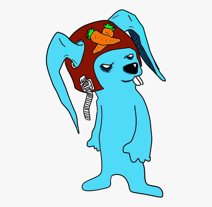 Blue Bunny Conejo Azul Free Vector 4vector - Kelinci Biru, Transparent Clipart