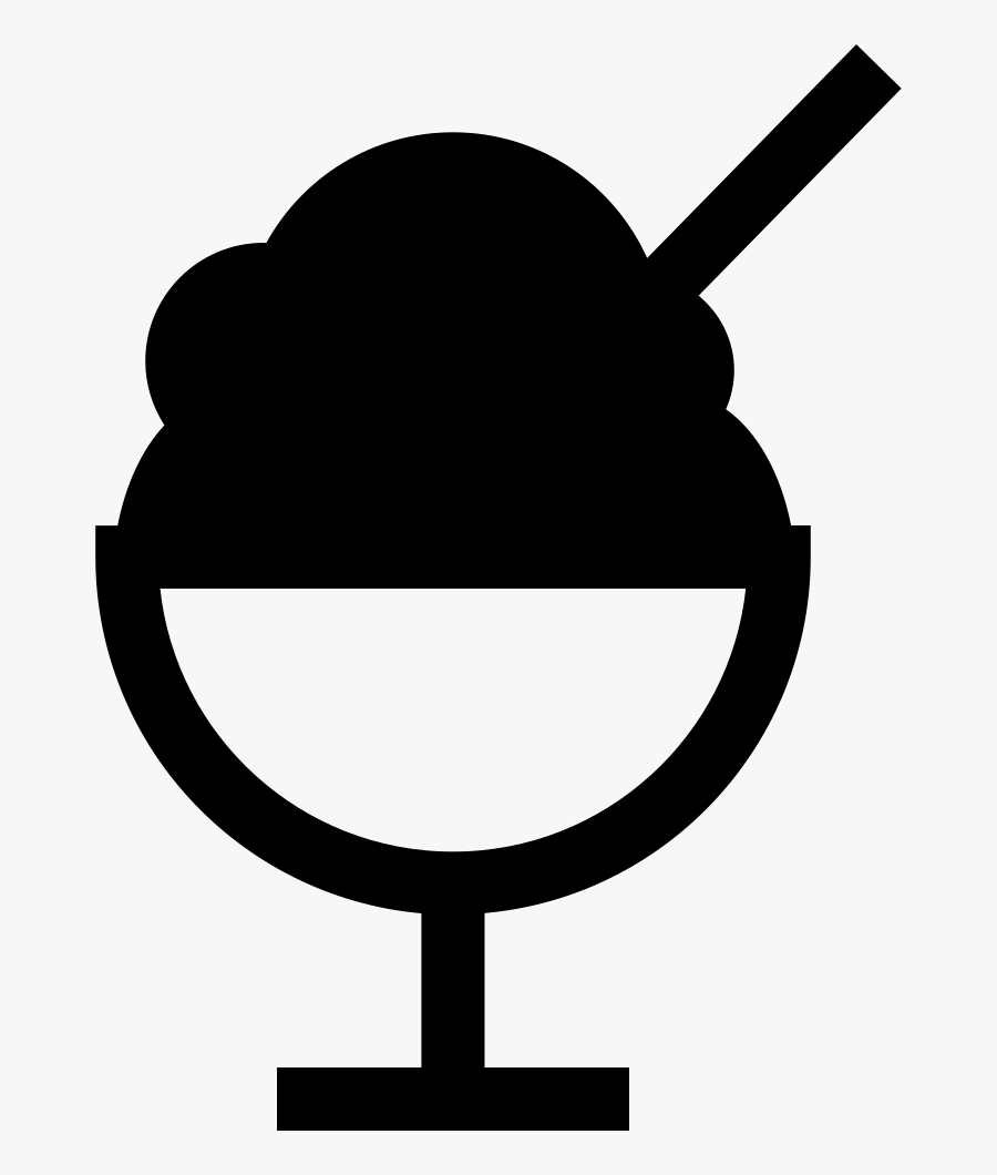 Ice Cream Glass With Straw Comments - Dessert Icon Png Free, Transparent Clipart
