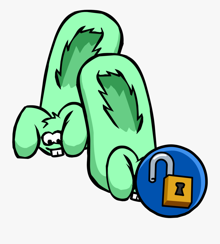 Slippers Clipart Bunny Slipper - Club Penguin Bunny Slippers, Transparent Clipart