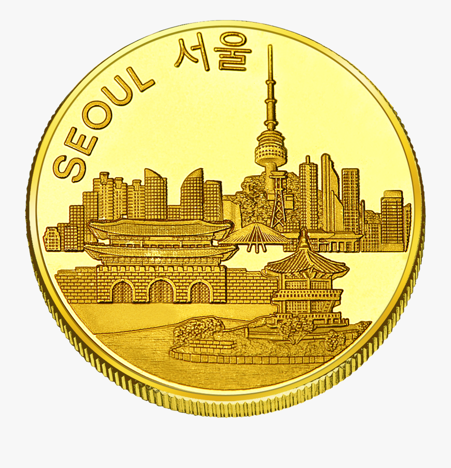 Back Side Of Namsan Tower Golden Korea - Skyline, Transparent Clipart