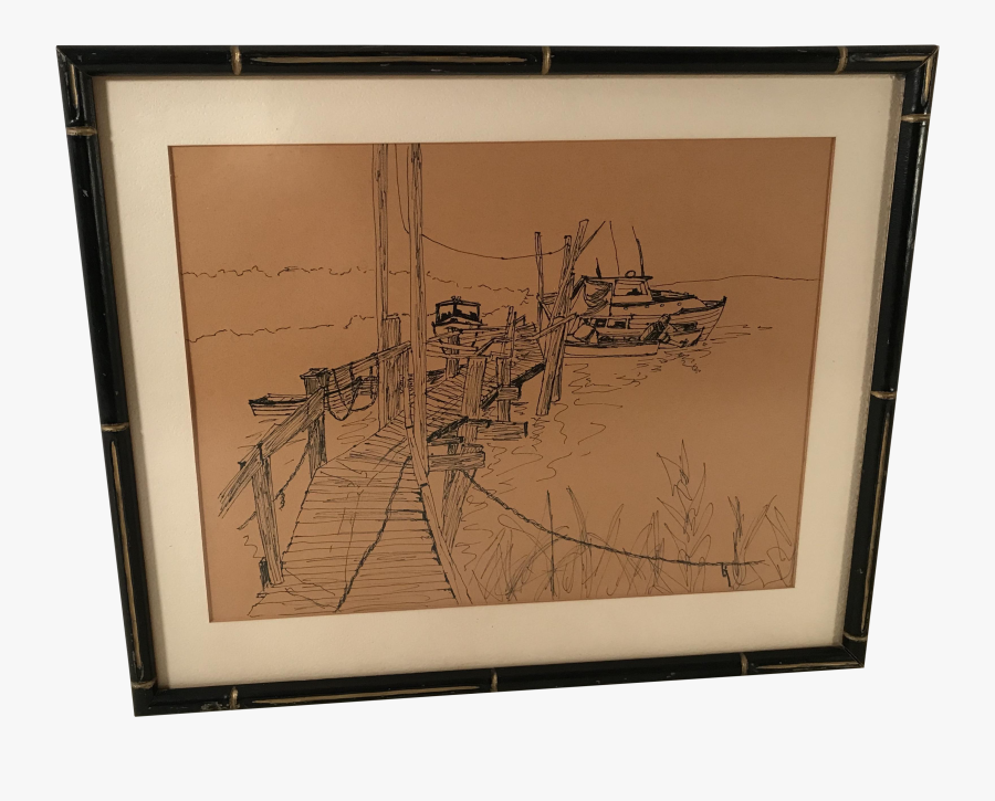 Bamboo Framed Vintage Nautical - Picture Frame, Transparent Clipart