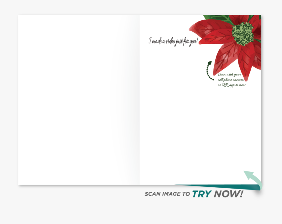 Poinsettia Christmas Card - Poinsettia, Transparent Clipart