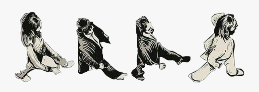 Thebeatles Abbeyroad Rocknroll Drawing Art - Illustration, Transparent Clipart