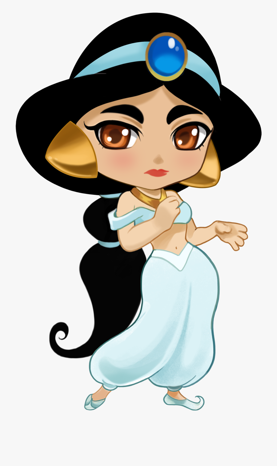 Jasmine Disney Princess Clip Art By Cathpalug On Etsy - Cartoon, Transparent Clipart